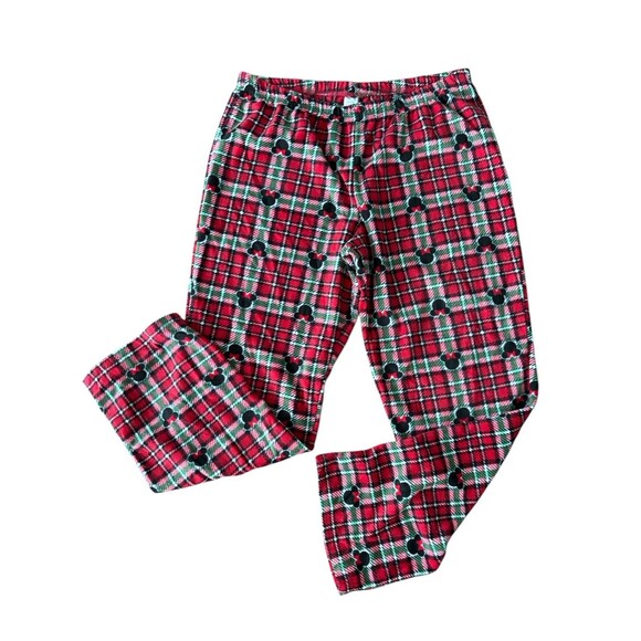 Disney Women’s Christmas Fleece Minnie‎ Mouse Pajama Bottoms Size Large - Picture 1 of 7